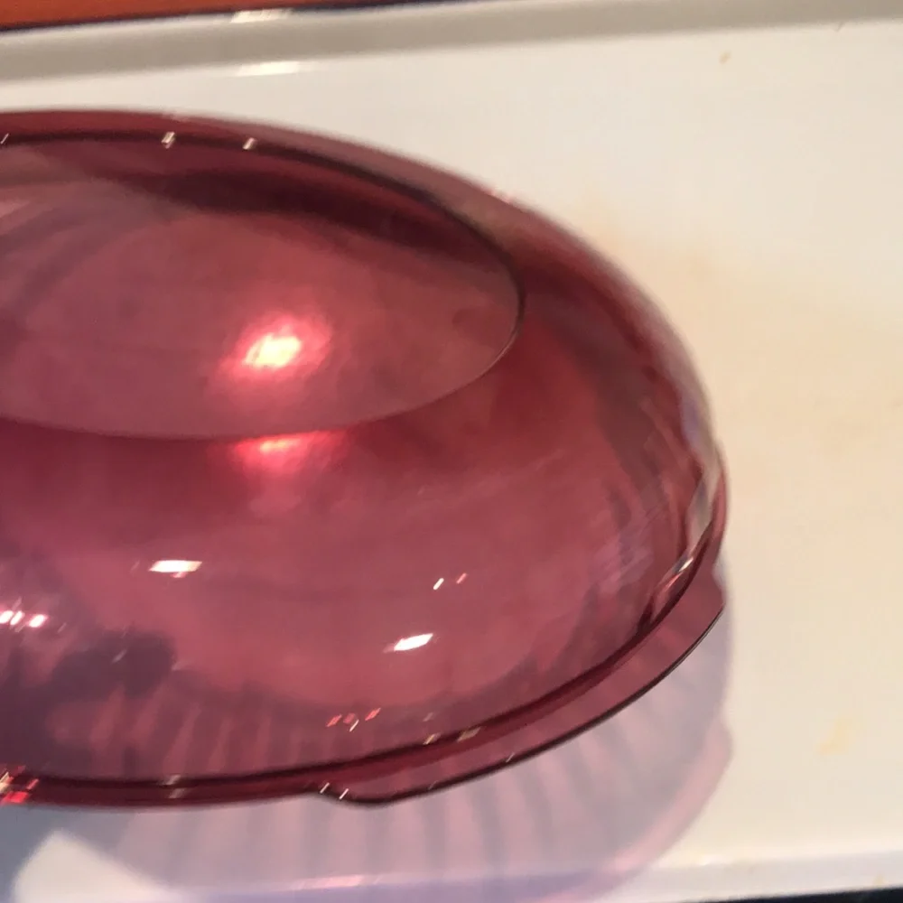 Tupperware Bowl Large Cranberry Elegant Salad Bowl